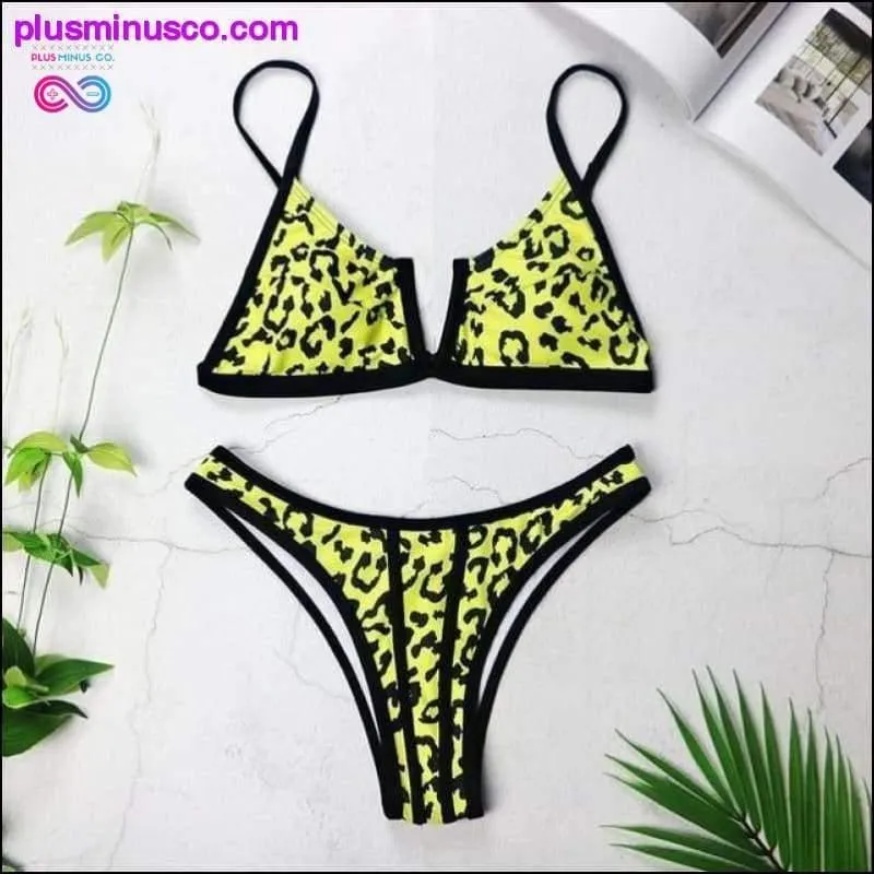 New Sexy Bandeau Bikini V Neck Swimsuits Push Up Swimwear -