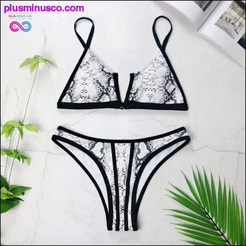 New Sexy Bandeau Bikini V Neck Swimsuits Push Up Swimwear -