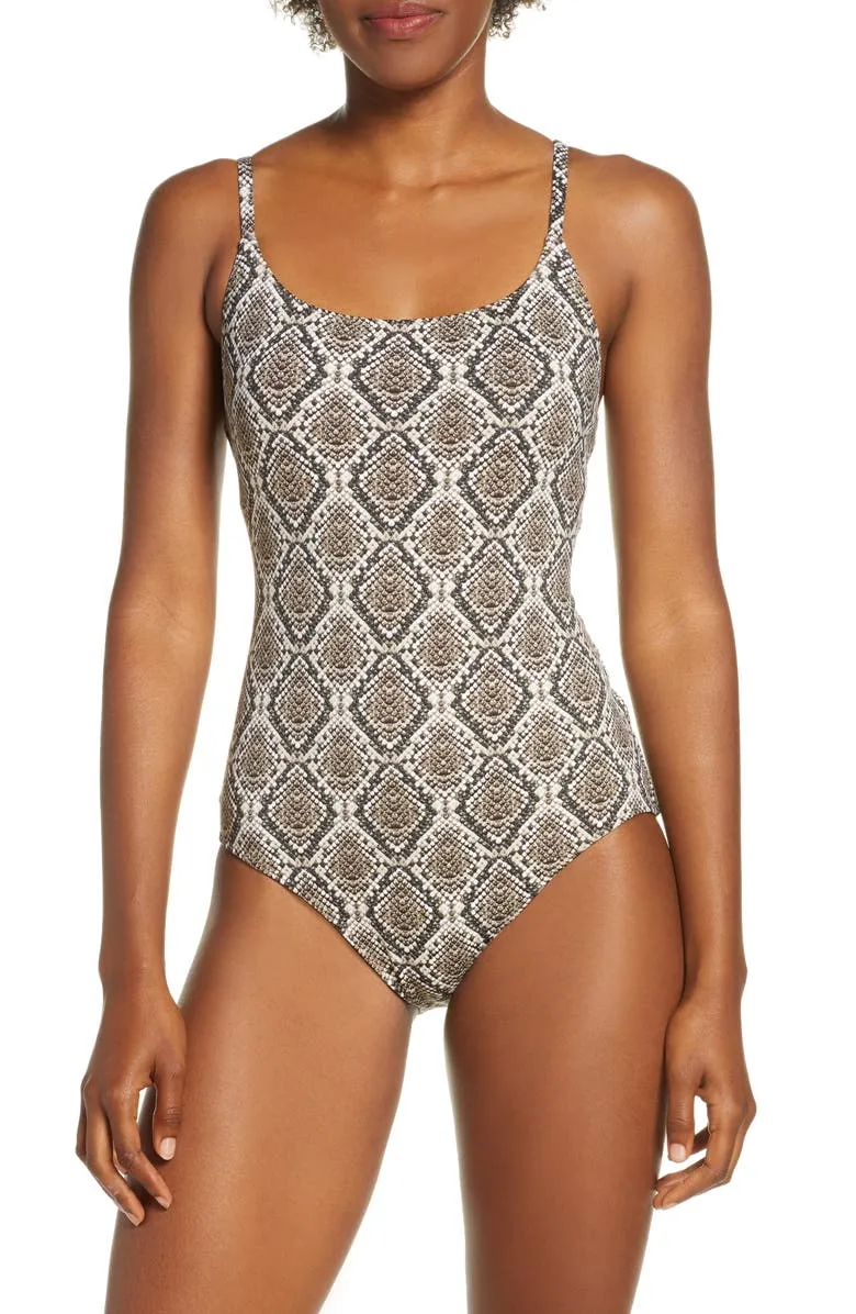 New Tommy Bahama Desert Python One-Piece Swimsuit US 12