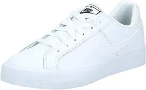 Nike Women's Court Royale AC Sneaker, White/White-Black, 8.5 Regular US