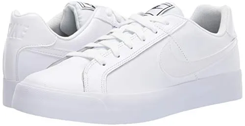 Nike Women's Court Royale AC Sneaker, White/White-Black, 8.5 Regular US