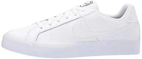 Nike Women's Court Royale AC Sneaker, White/White-Black, 8.5 Regular US