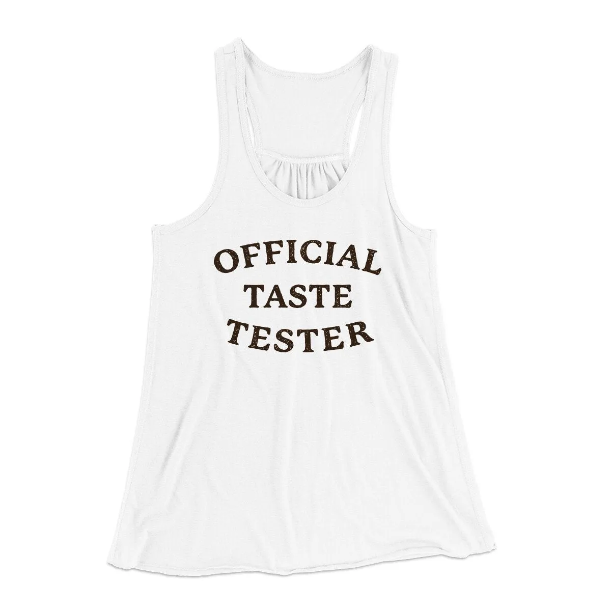 Official Taste Tester Funny Thanksgiving Women's Flowey Racerback Tank Top
