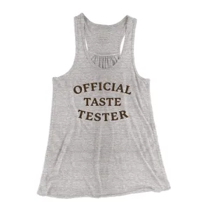 Official Taste Tester Funny Thanksgiving Women's Flowey Racerback Tank Top