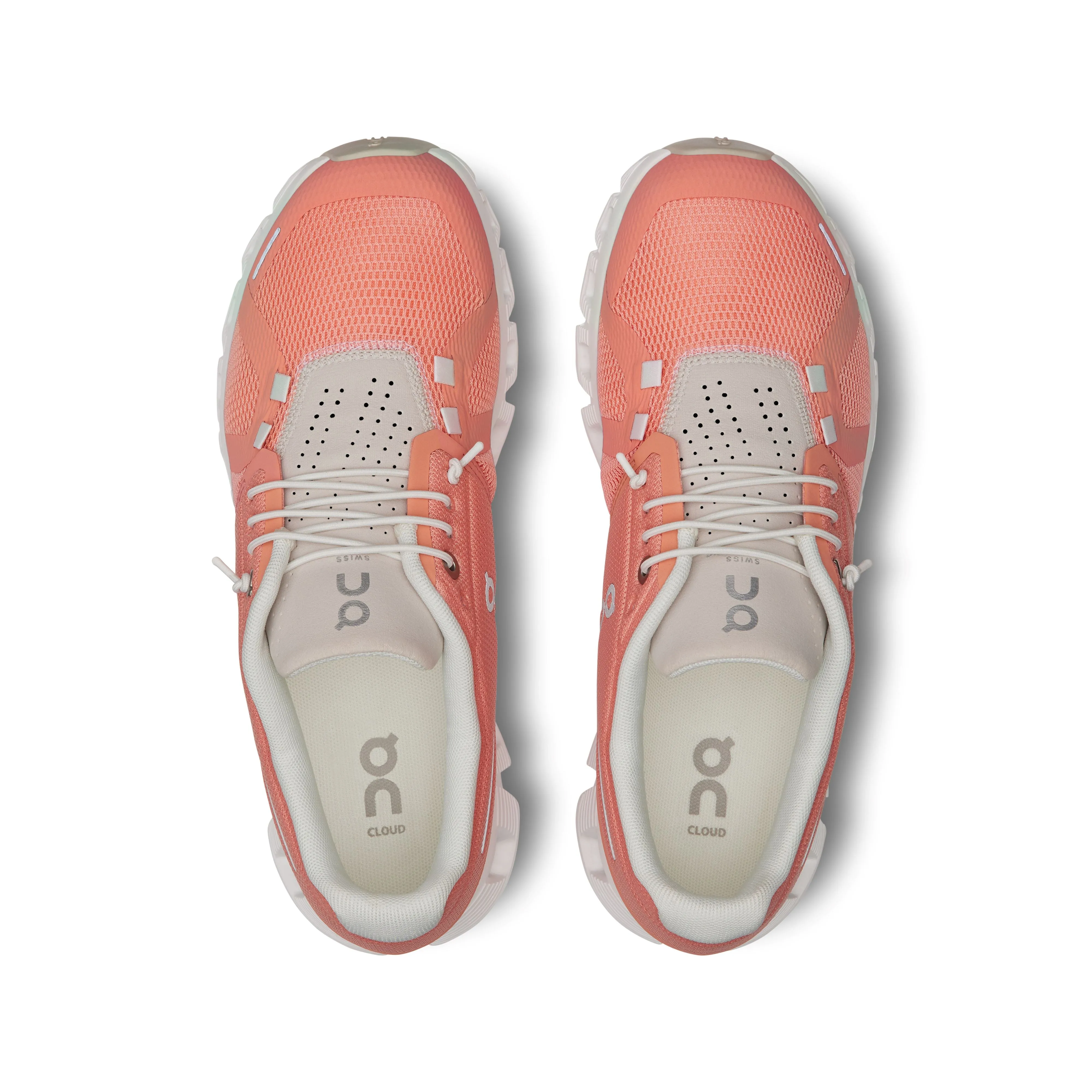 On Running Women's Cloud 5 Sneaker in Flamingo/Pearl