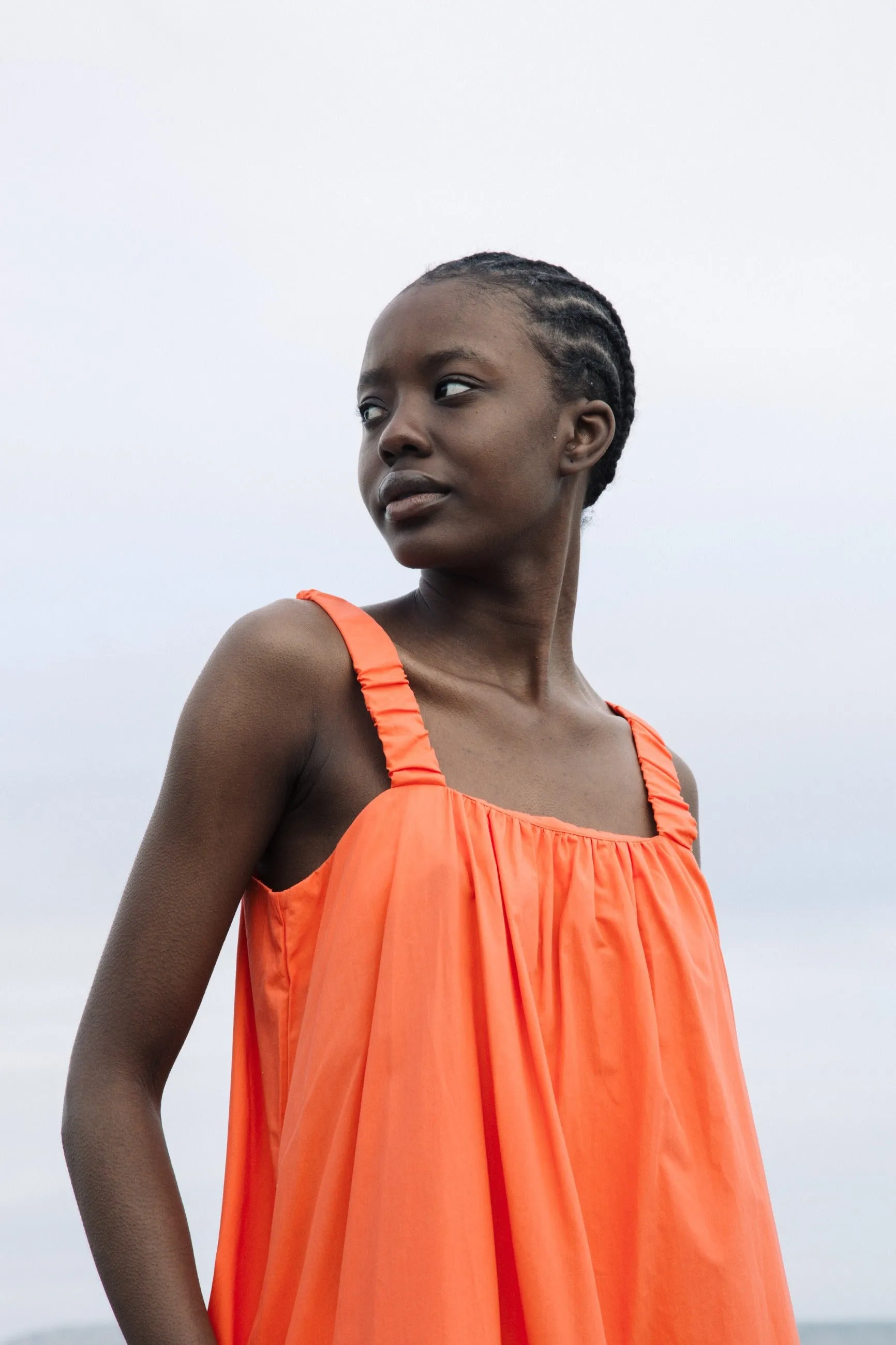 Onda Organic Cotton Dress in Coral