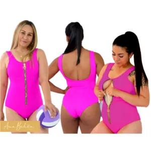 ONE-PIECE SWIMSUIT WITH TUMMY CONTROL- BRIGHT PINK