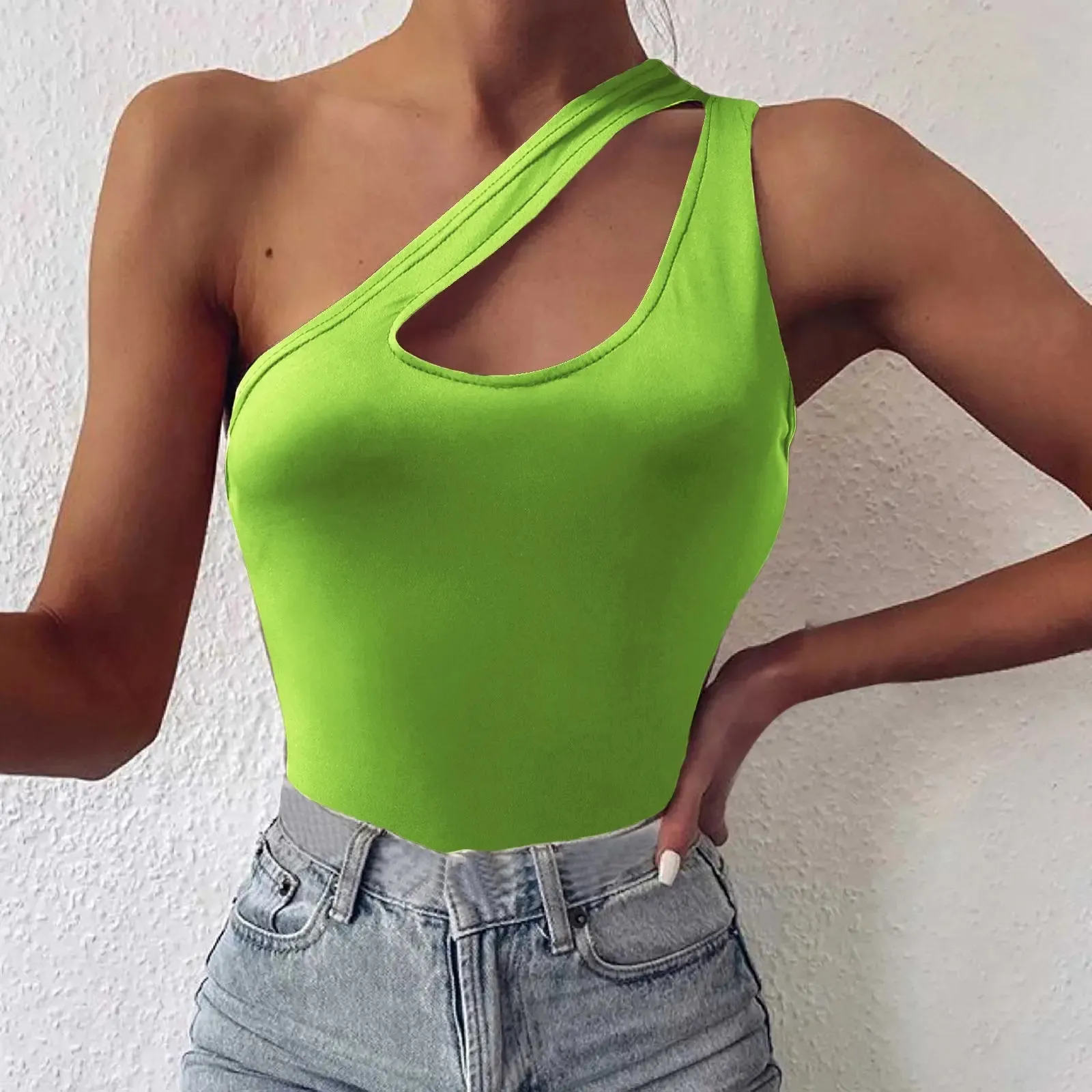 'Ophelia' One Shoulder Cutout Camisole