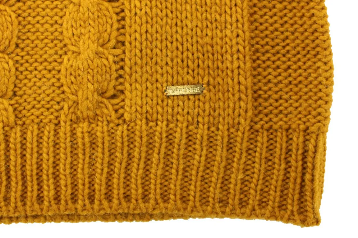 Orange Knitted Wool Blend Pullover Vest