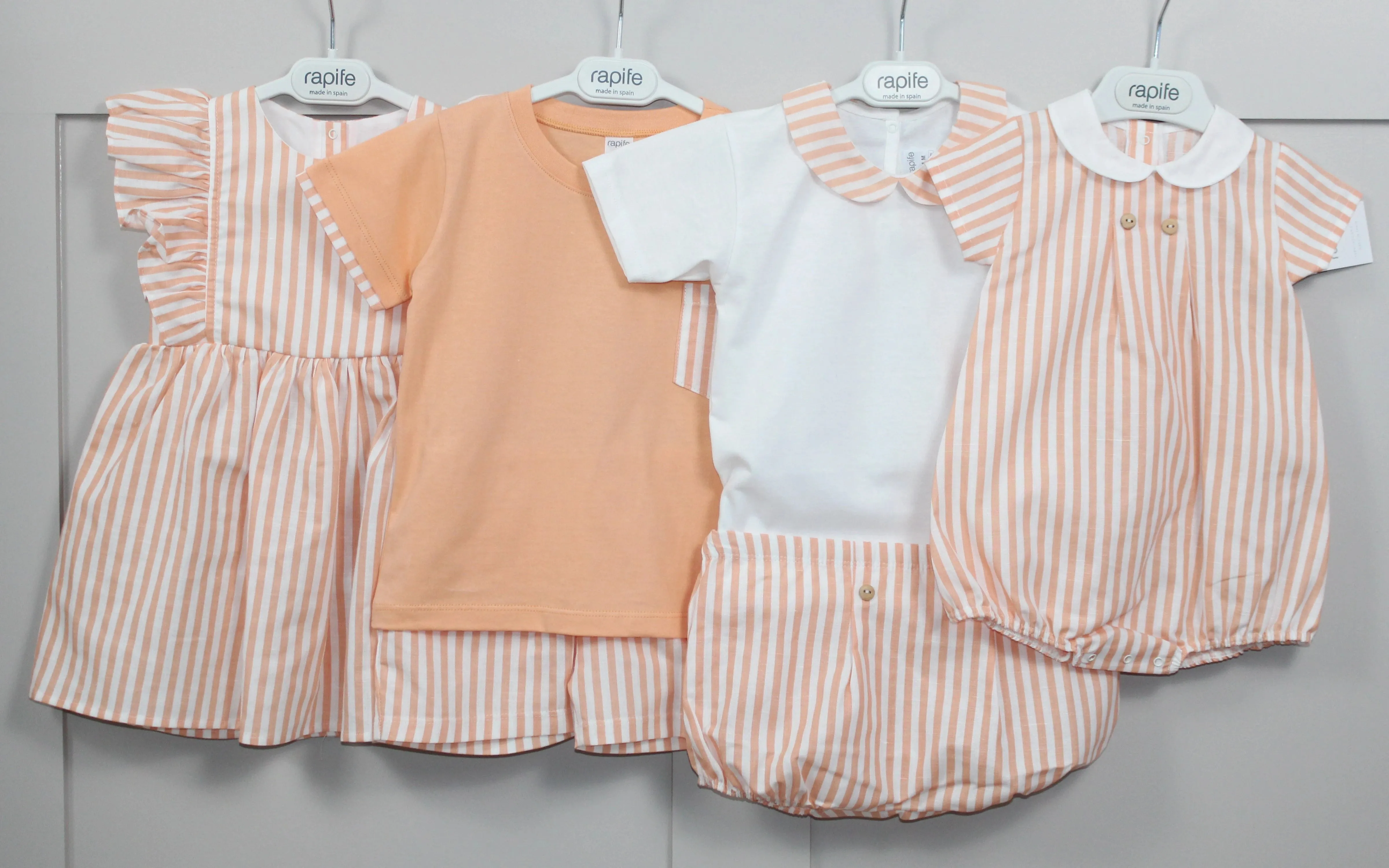 Orange Striped Sleeveless Dress