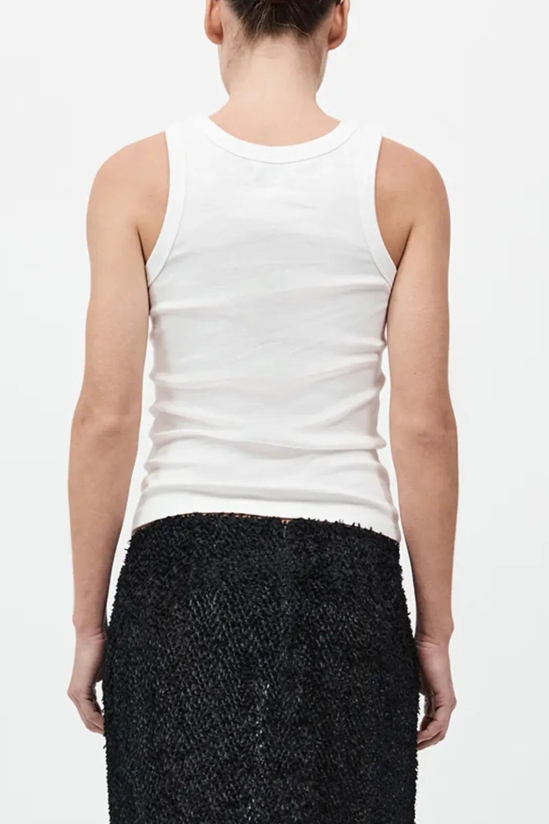 Organic Cotton Bateau Tank | White