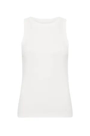 Organic Cotton Bateau Tank | White