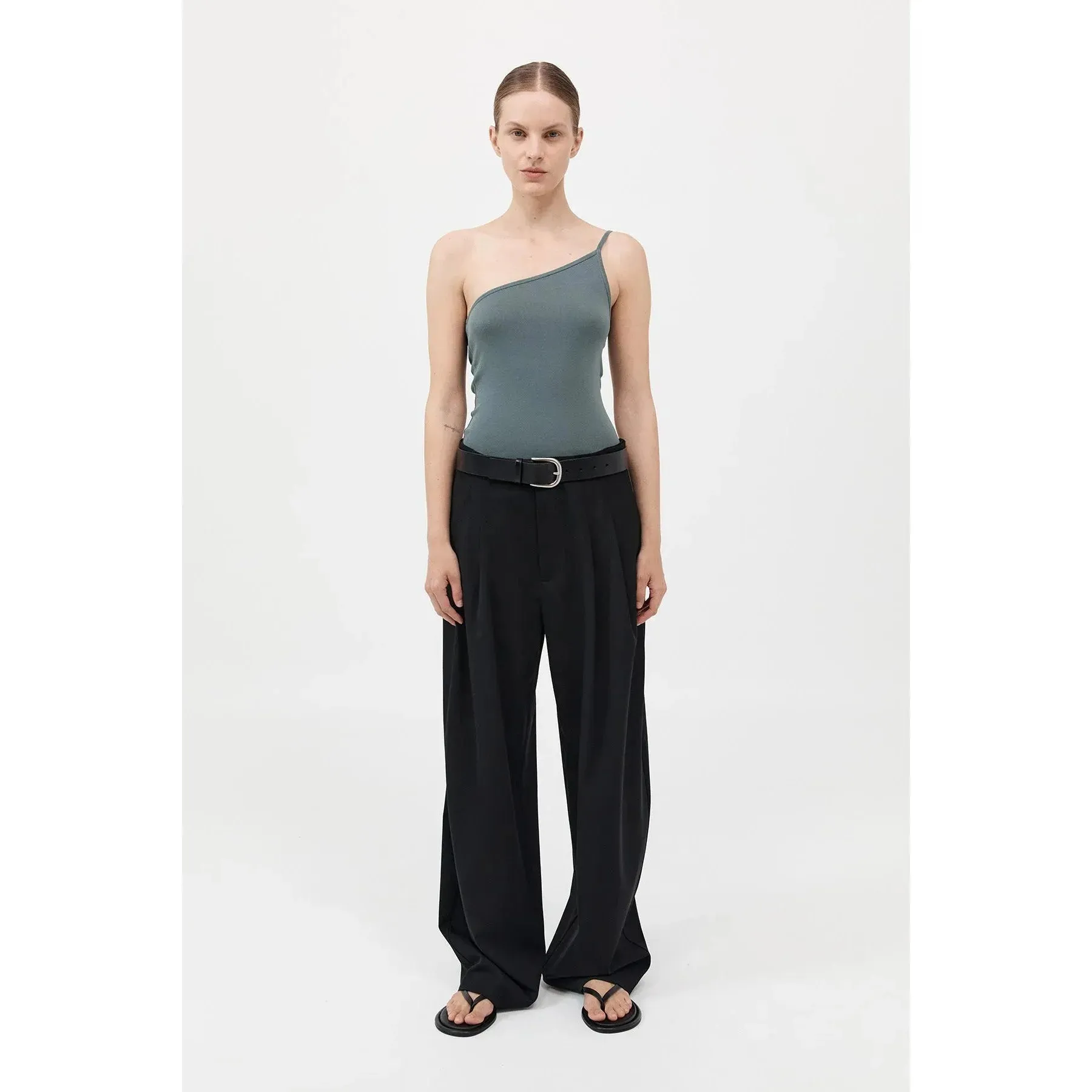ORGANIC COTTON ONE SHOULDER TANK