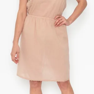 Orientique Pure Cotton Skirt Slip - Nude
