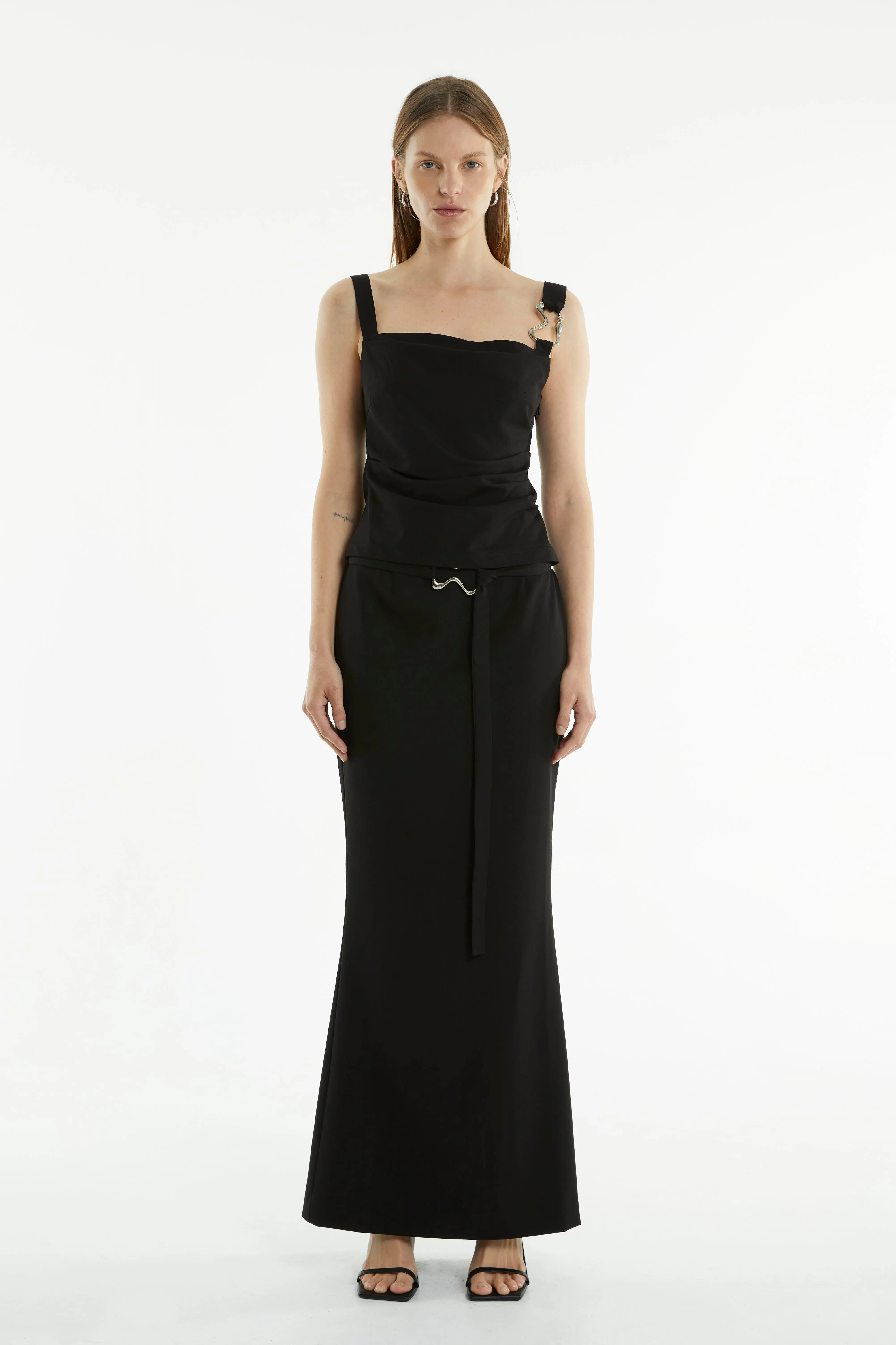 PARADIGM TUCKED CAMISOLE | BLACK