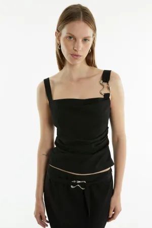 PARADIGM TUCKED CAMISOLE | BLACK