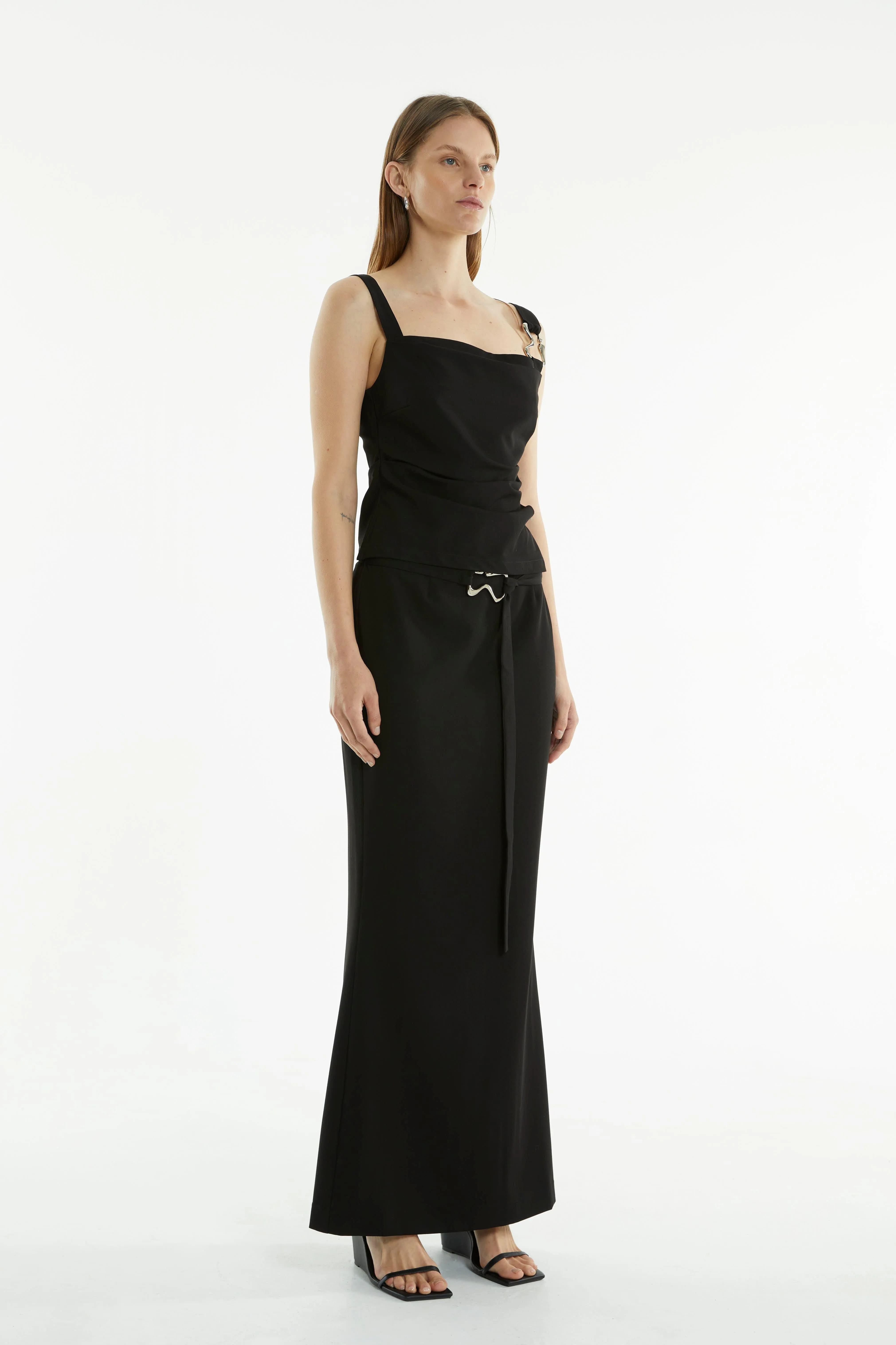 PARADIGM TUCKED CAMISOLE | BLACK