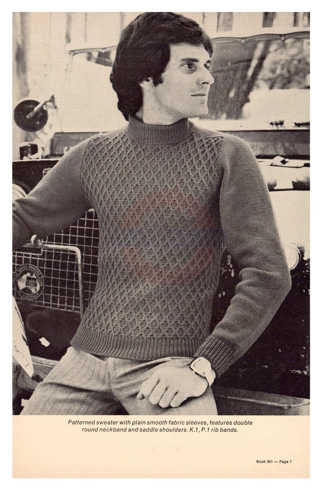 Patons 361 - 70s Patterns for Men's Sweaters and Vest - Instant Download PDF 20 pages