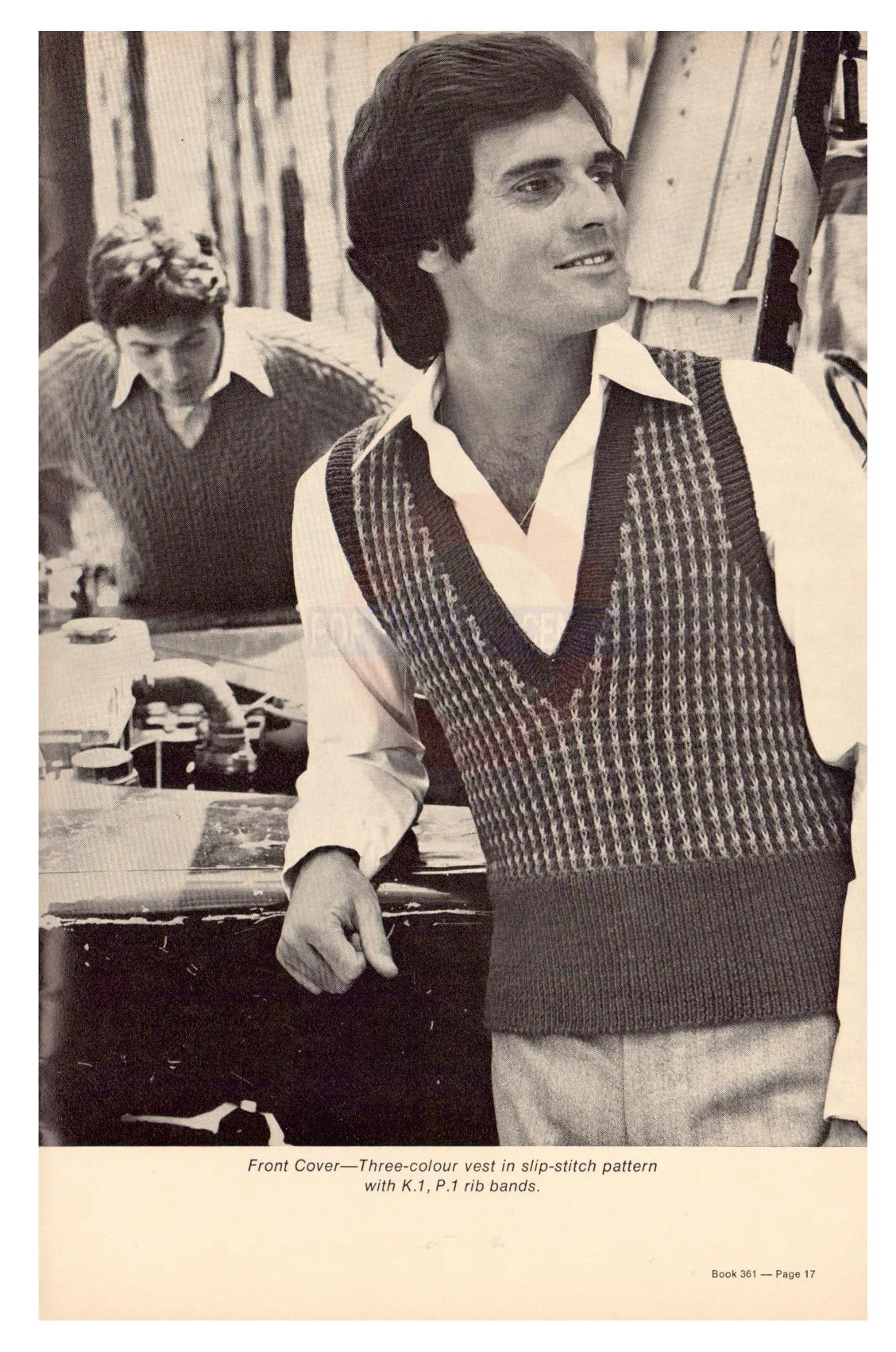 Patons 361 - 70s Patterns for Men's Sweaters and Vest - Instant Download PDF 20 pages
