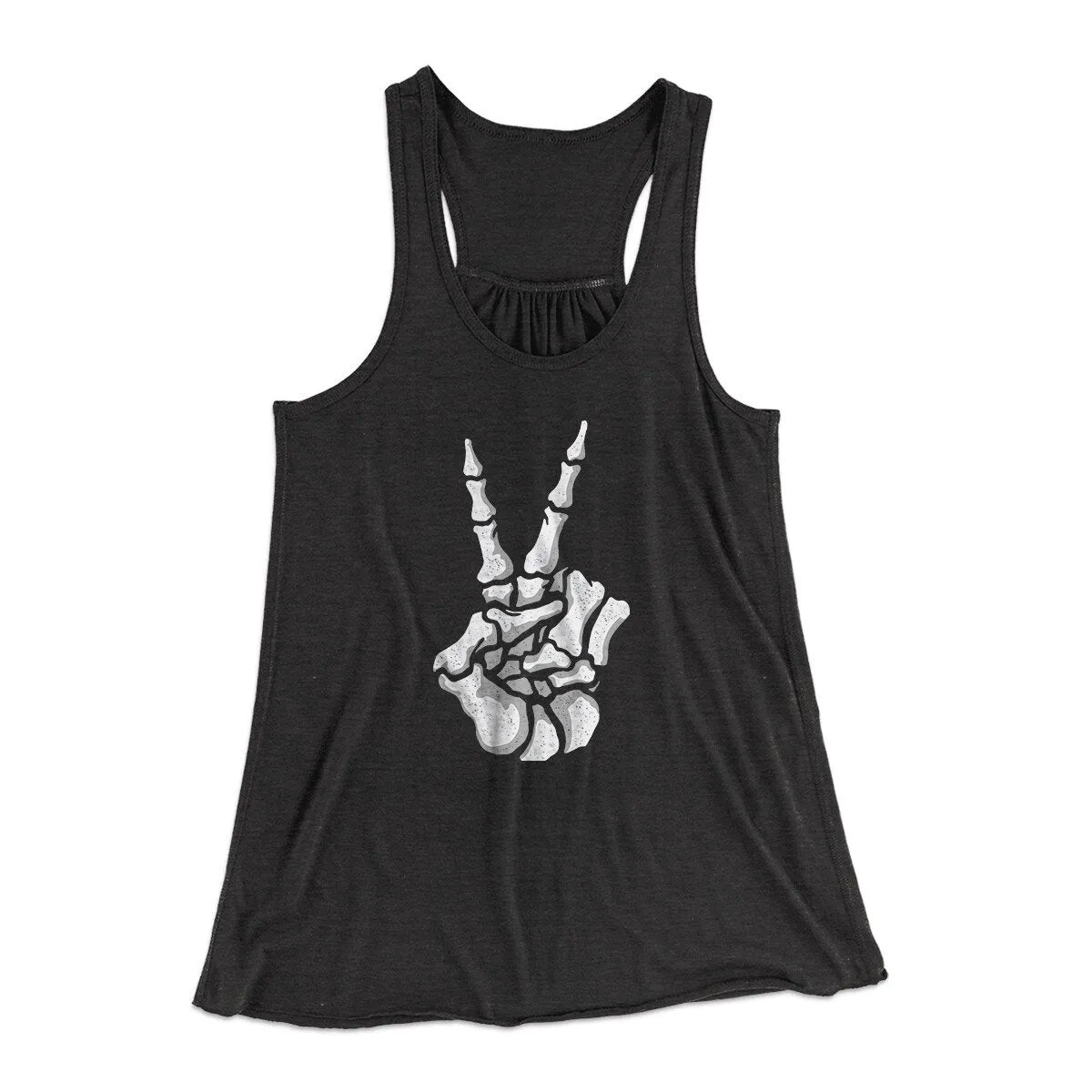 Peace Skeleton Hand Women's Flowey Racerback Tank Top