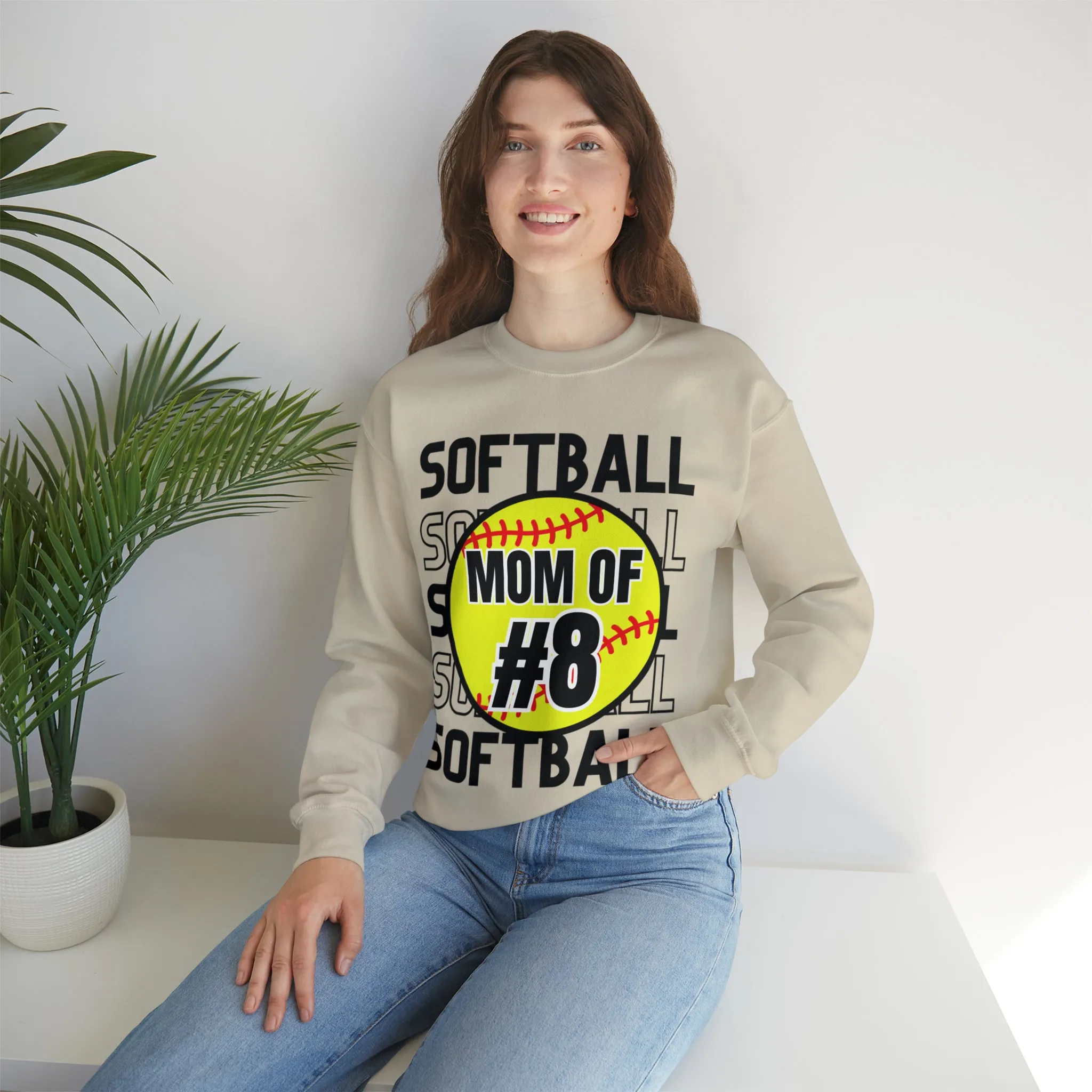 PERSONALIZED -  Softball Crewneck Sweatshirt
