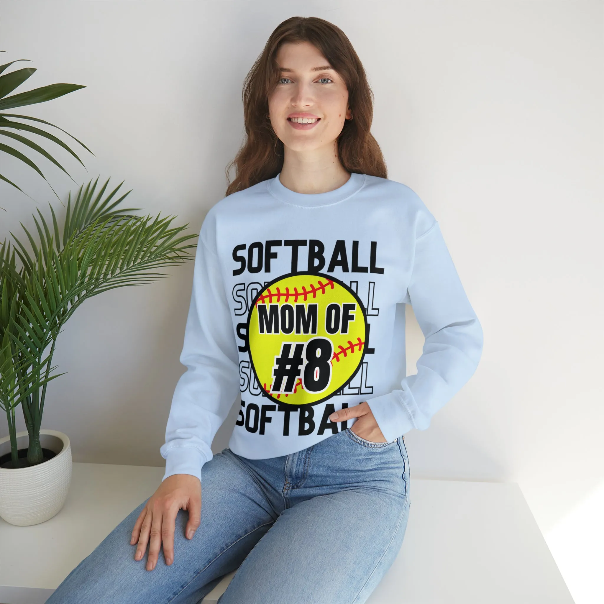 PERSONALIZED -  Softball Crewneck Sweatshirt