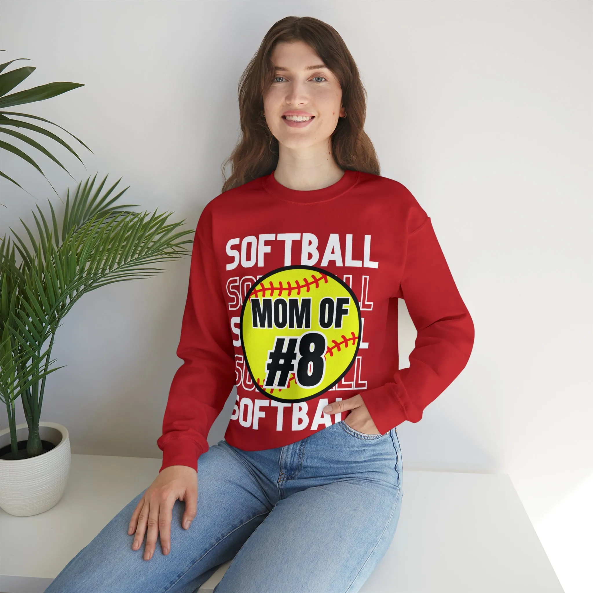 PERSONALIZED -  Softball Crewneck Sweatshirt