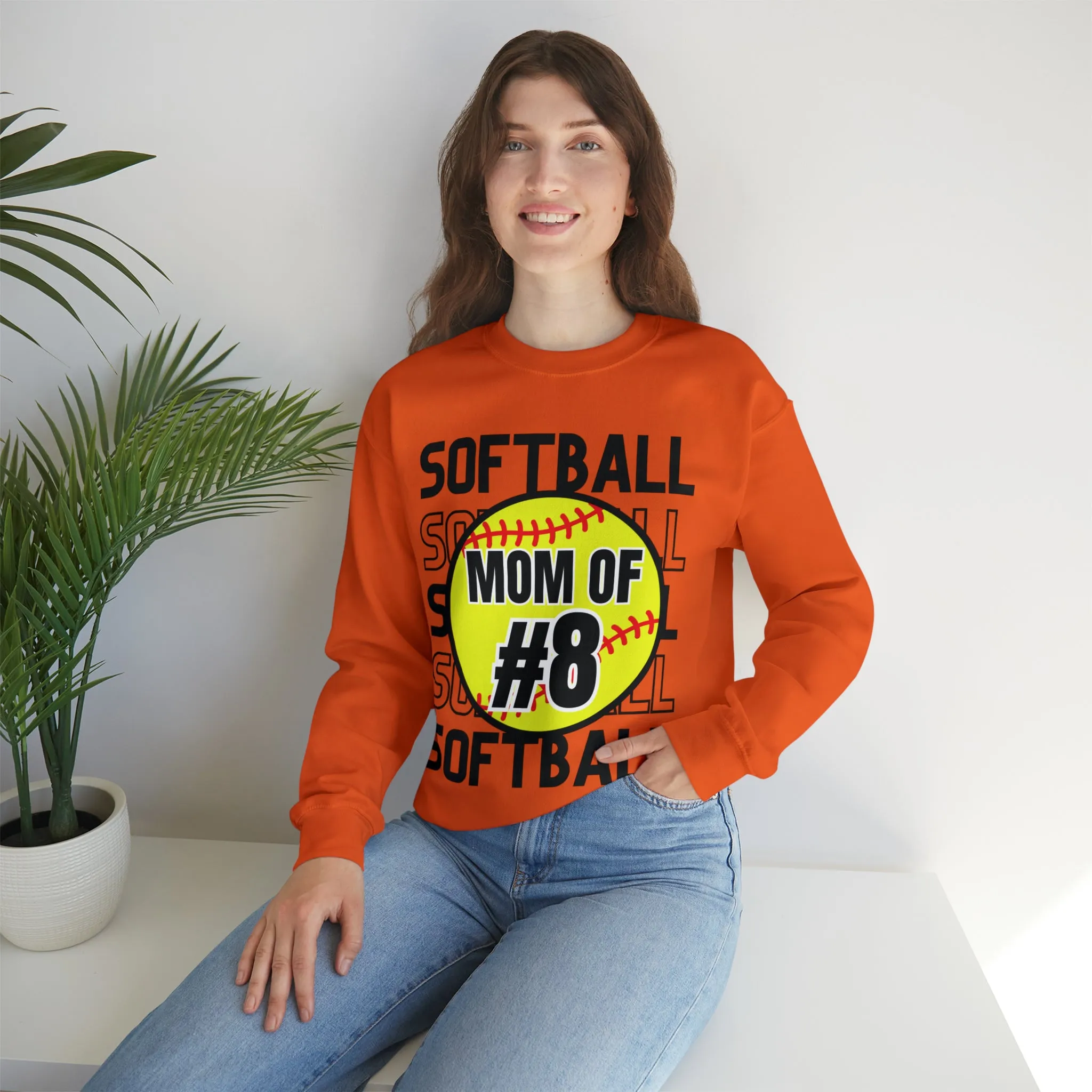 PERSONALIZED -  Softball Crewneck Sweatshirt