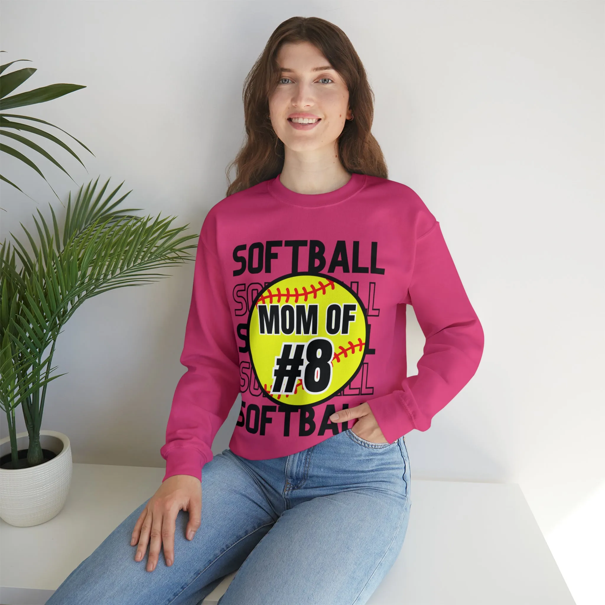 PERSONALIZED -  Softball Crewneck Sweatshirt