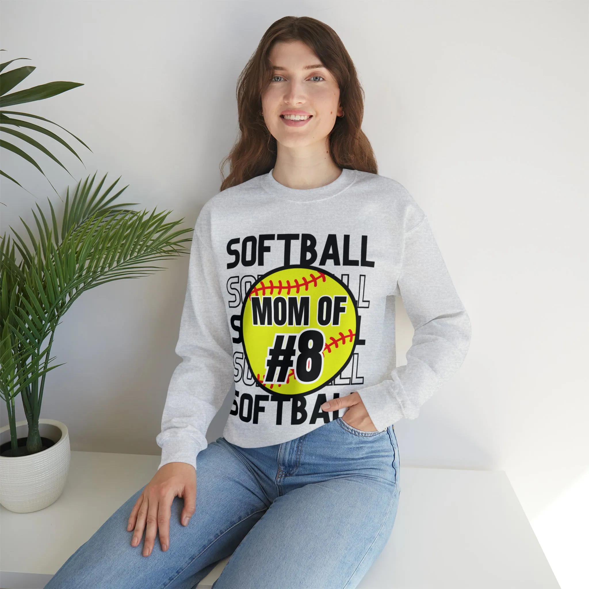 PERSONALIZED -  Softball Crewneck Sweatshirt