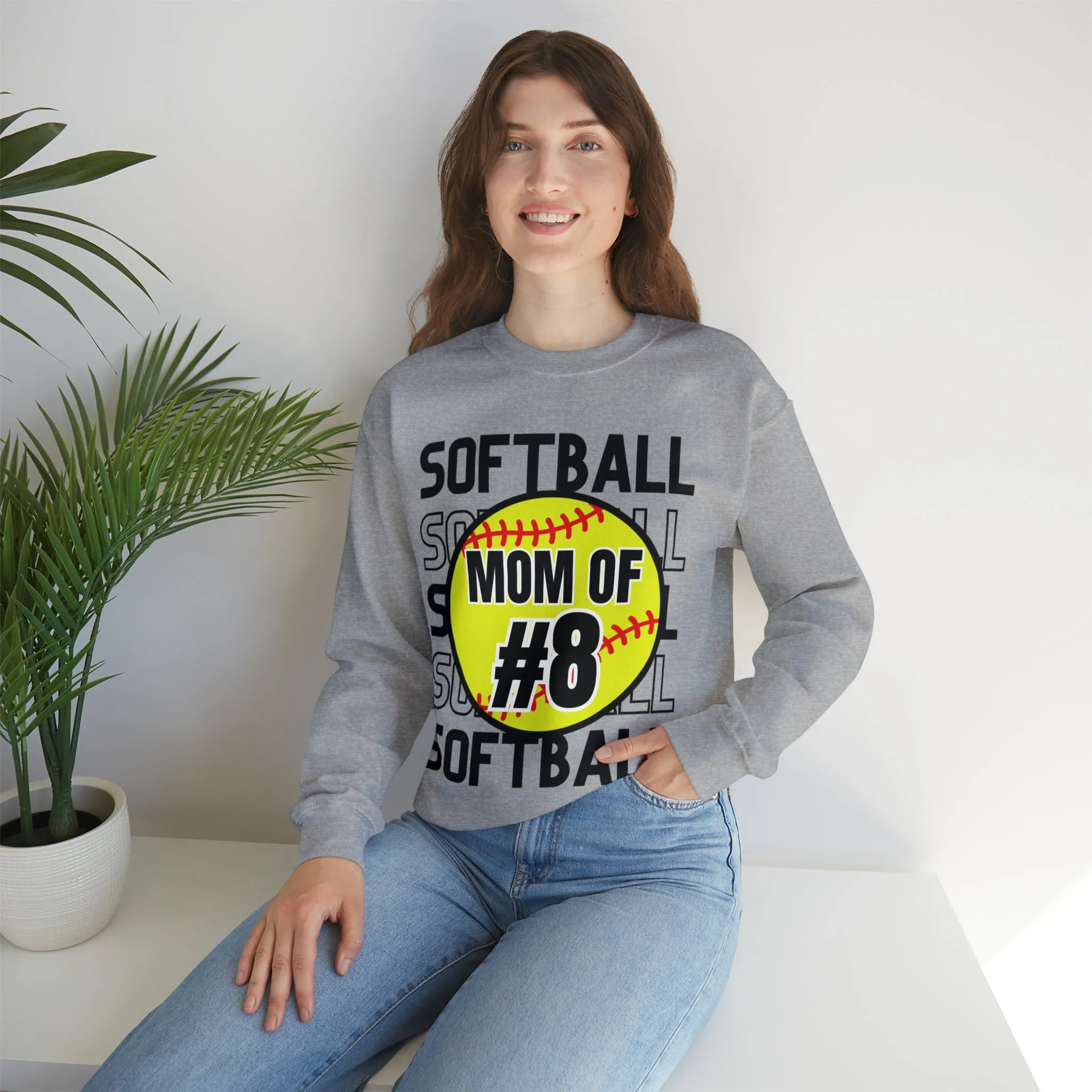 PERSONALIZED -  Softball Crewneck Sweatshirt