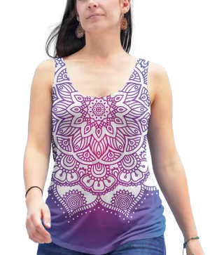 Pink Mandala Racerback Tank Top