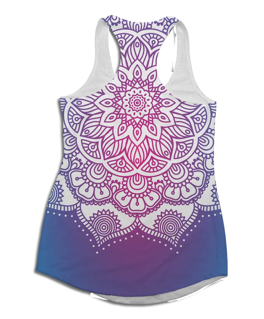Pink Mandala Racerback Tank Top