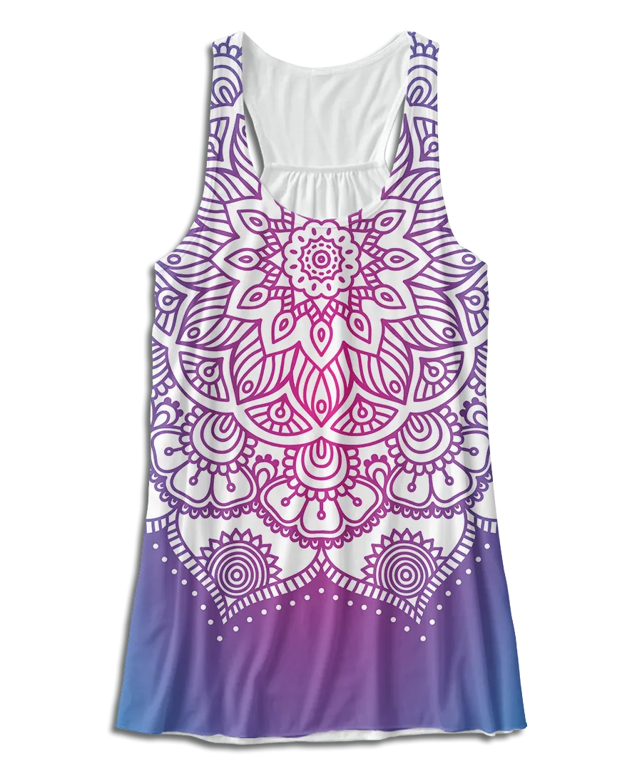 Pink Mandala Racerback Tank Top
