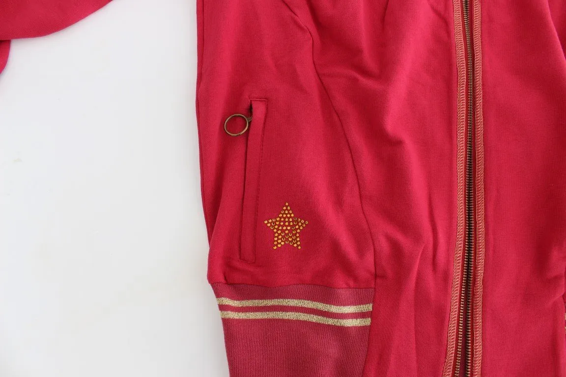 Pink Mock Zip Cardigan Sweatshirt Sweater