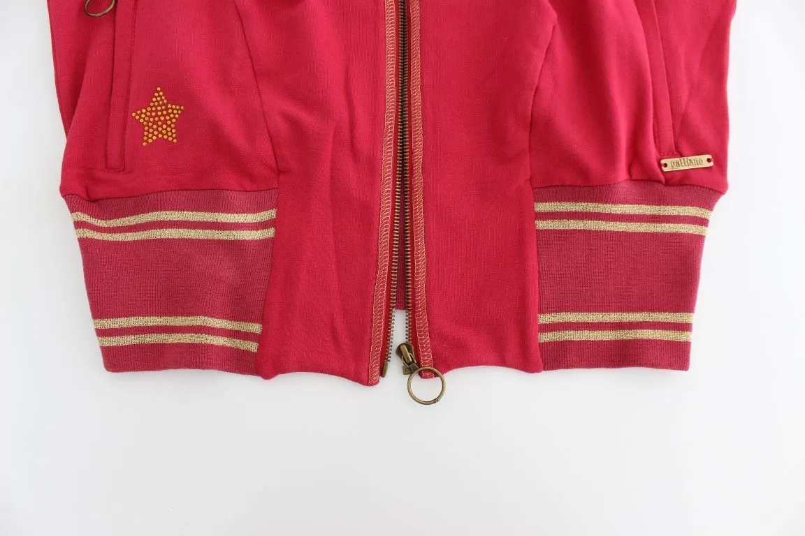 Pink Mock Zip Cardigan Sweatshirt Sweater