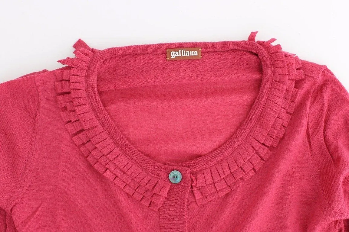 Pink wool cardigan