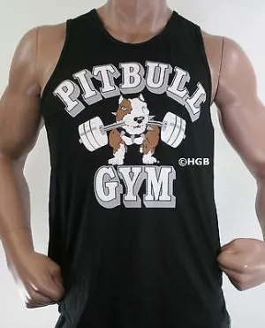 Pitbull Gym Bodybuilding Clothing 100% COTTON Workout Cut Graphic Tank Top Mens