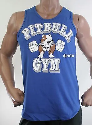 Pitbull Gym Bodybuilding Clothing 100% COTTON Workout Cut Graphic Tank Top Mens