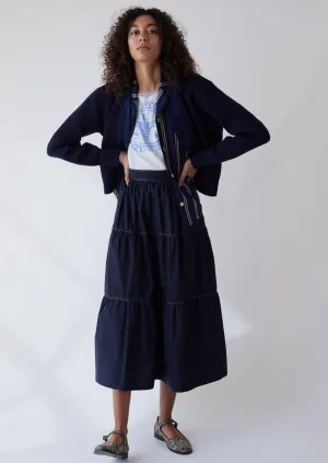 Pixie Skirt, Navy Poplin