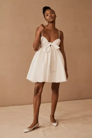 Pixie White Cute Silky Mini Dress