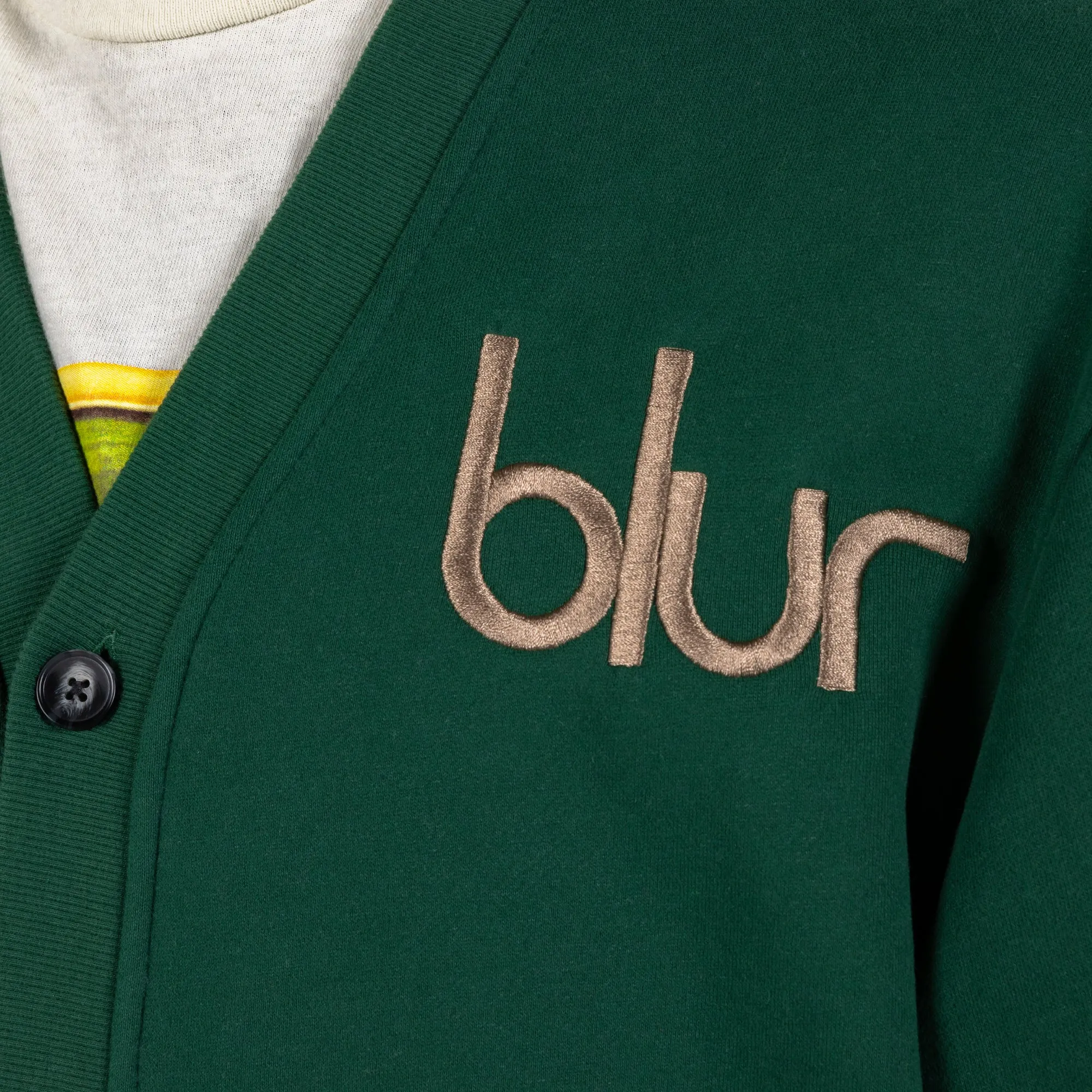 Pleasures Blur Cardigan Sweater 'Green'
