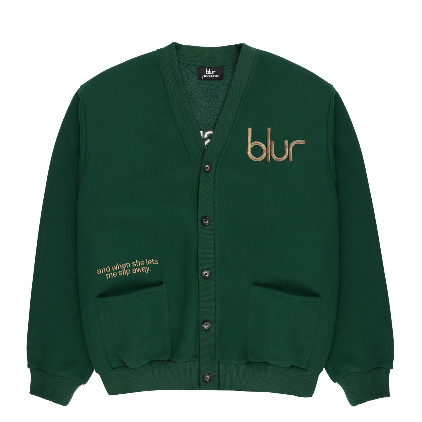 Pleasures Blur Cardigan Sweater 'Green'