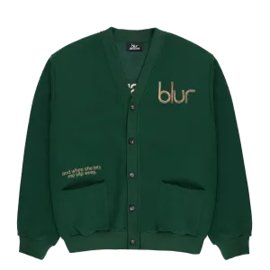 Pleasures Blur Cardigan Sweater 'Green'