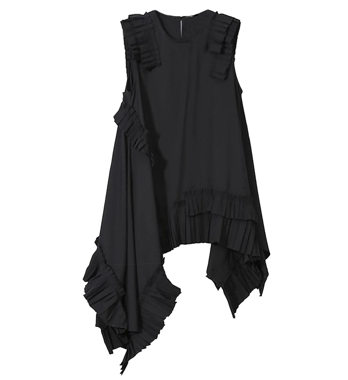 Pleated Asymmetrical Dress