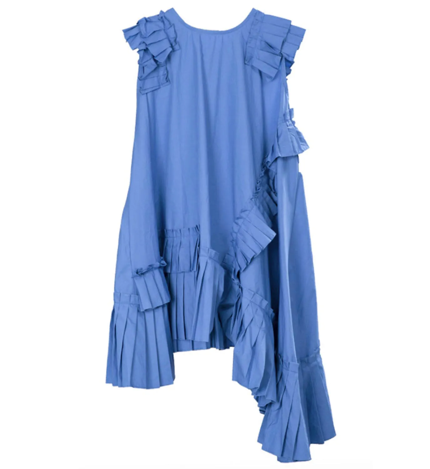 Pleated Asymmetrical Dress
