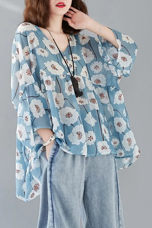 Plus Size Cotton Blouse (Fit 110lbs - 330lbs)