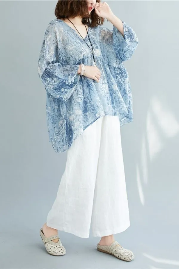 Plus Size Cotton Blouse (Fit 110lbs - 330lbs)