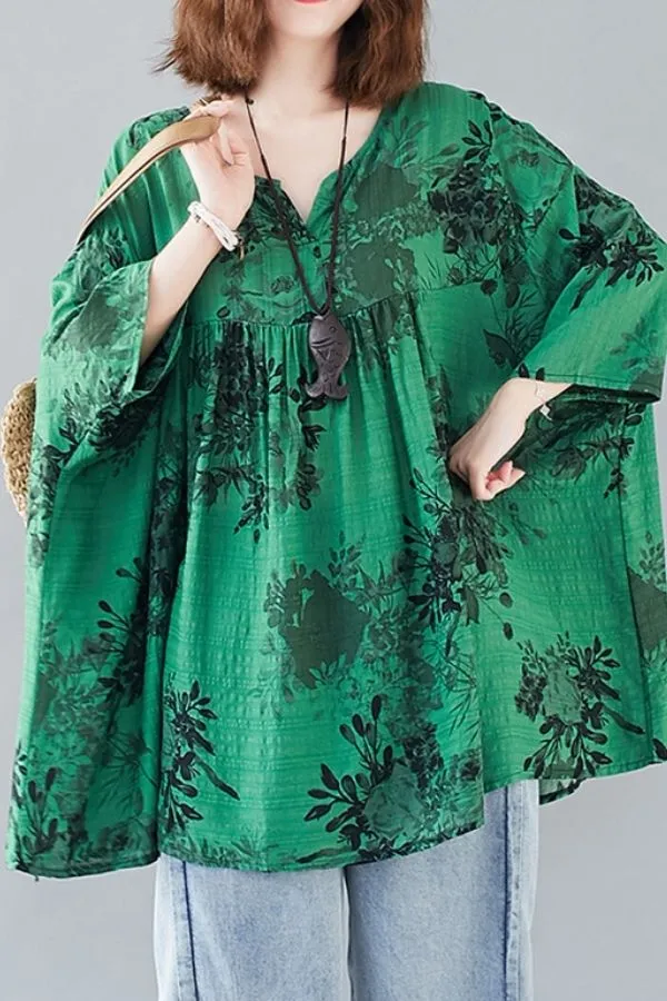 Plus Size Cotton Blouse (Fit 110lbs - 330lbs)