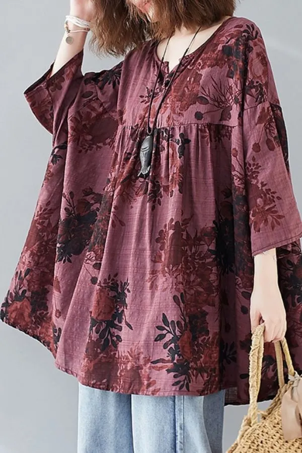 Plus Size Cotton Blouse (Fit 110lbs - 330lbs)